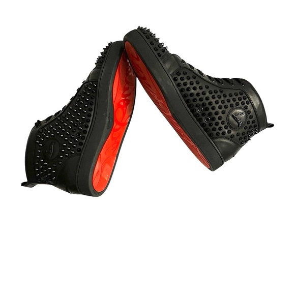 Black Studded High-Top Sneakers - Picture 5 of 7